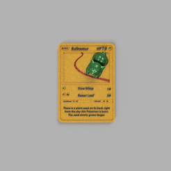 57b26c6a-e7a2-444a-88f1-0847278e84f5.png Fichier STL Carte Pokemon 3D Bulbasaur・Design pour imprimante 3D à télécharger