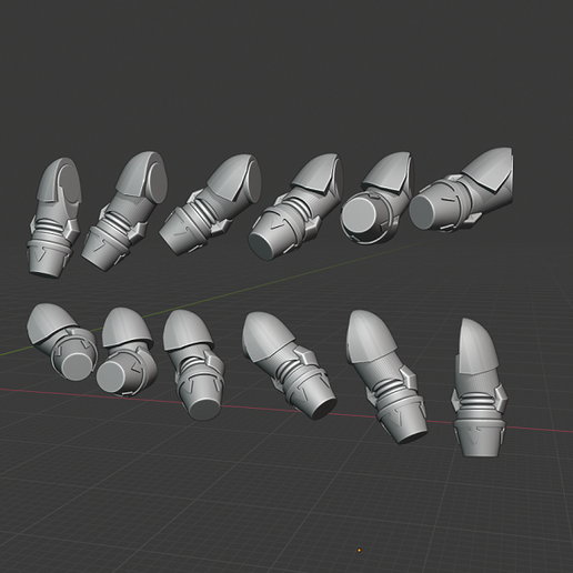 Retro Renegade Melee Arms 3D model