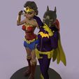 wonder-e-bat.687.jpg Fichier STL Selfie de Wonder Woman et Batgirl・Objet pour impression 3D à télécharger