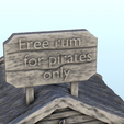 17.png Outdoor wooden pirate bar with chairs and roof (5) - Pirate Jungle Island Beach Piracy Caribbean Medieval