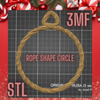 Ornament-2.png Rope circle ornament outline / frame / craft / wreath/ sign / rope