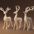 deers_render.png Minimalist deer figurine