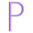 P.STL Alphabet and numbers 3D font "Geo