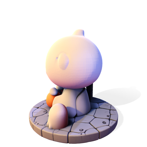 009.png Chibi Halloween Ghost 3D Model - Cute, Low Poly