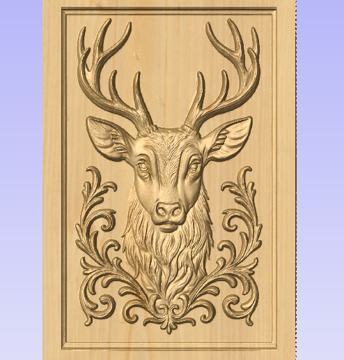 Deer Head 3D Model for CNC – Elegant Wildlife Relief STL 3D model