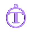 TInitialRoundGiftTag.stl T - Initial Round Gift Tag Ornament