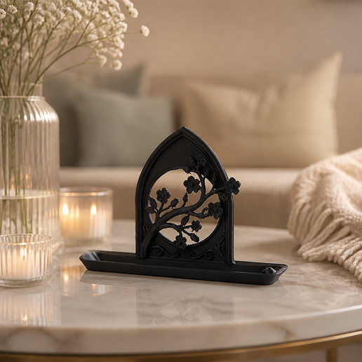 Gothic Floral Incense Holder – Elegant Home Decor