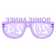 lunette_2024_BA_T3.STL Lunette Bonne annee 2024 / Glasses Good Year 2024