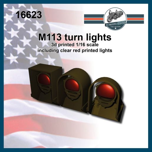 16623 M113 front turn lights 1/16 scale.