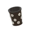 Würfelbecher-v14-schwarz.png Dice cup and dice, two versions, with or without color printer
