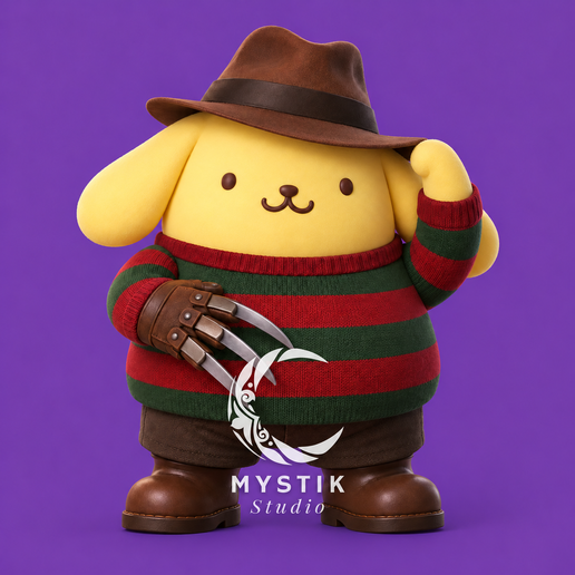 Pompompurin x Freddy Krueger – Cute Nightmare Crossover
