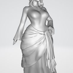 1.jpg STL file Sexy girl in a dress・3D print model to download, TriFx