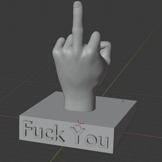 🤬 Fuck You desk and hood ornament decoration・ STL File for 3D