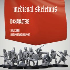 title-medieval.jpg Fichier 3D Squelettes médiévaux・Design imprimable en 3D à télécharger