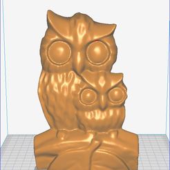 Capture.jpg Download STL file Owl and her little one • 3D print design, veroniqueduval9118