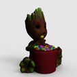 render-groot.648.jpg Sweet Groot Candy Planter - 3D Printable File