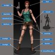 Part01.jpg 3D file Classic Lara Croft (Tomb Raider) 3D print Figure/Figurine・3D printing template to download