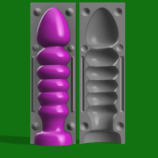 Fat Lumpy Twisting Dildo (45mm) STL File for Cults