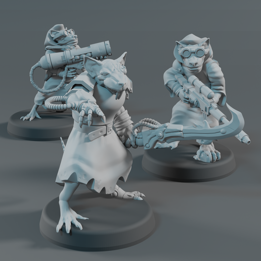 🐀 Rat Operatives - Volume 1 | 32mm Sci-Fi Skirmish STL・ 3D File for 3D ...