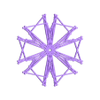 Snowflake Small 042.stl Fichier STL 100 flocons de neige・Design à télécharger et à imprimer en 3D, abbymath