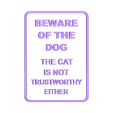 BEWARE_OF_THE_DOG_V2_color2.stl Sign BEWARE OF THE DOG V2