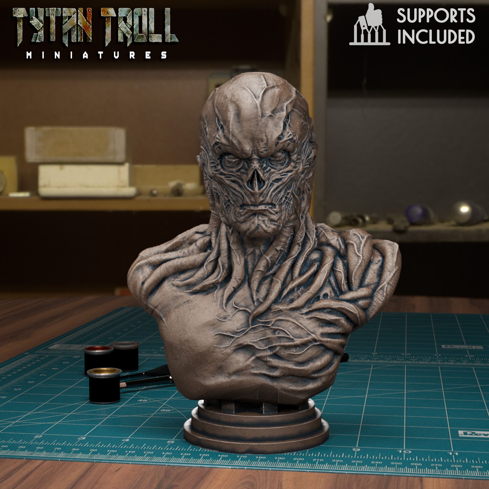 SU 1 ZO) IB INCLUDED eS STL file Vecna Bust [Pre-Supported]・Design to download and 3D print, TytanTroll_Miniatures