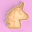 unicornio-cabeza-render.png cookie cutters unicorn / cookie cutters unicorn