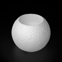 1.jpg STL file Moon CandleHolder・3D printable model to download
