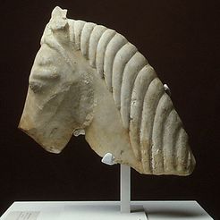 horsehead1_display_large.jpg Free STL file Marble head of a horse・3D print model to download