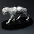 00.jpg Low Poly Panther Statue