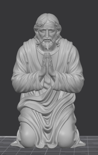 Jesus praying in the Garden of Olives verse 3