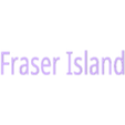 fraser island text.stl Fraser Island (K'Gari) outlines