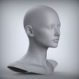 300.22.jpg 12 3D Head Face Female Character Women teenager portrait doll 3D Low-poly 3D model