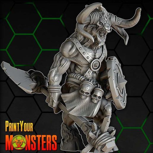 MINOTAUR (bust) full on my patreon 3D model