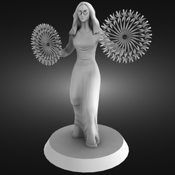 Woman-scientist-magician-render.png Fichier STL Femme scientifique magicien・Modèle à télécharger et à imprimer en 3D