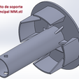 Plato de soporte principal.png Creality ender 3 filament reel holder - DIAMETER 73mm or more with bearing