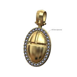 Diamond-Scarab-pendant-00.jpg Archivo STL Colgante escarabajo beelte de diamantes con fianza Modelo de impresión 3D・Objeto imprimible en 3D para descargar