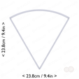 1-6_of_pie~9in-cm-inch-top.png Slice (1∕6) of Pie Cookie Cutter 9in / 22.9cm