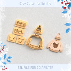 1.jpg 3D file Beanie & Sweater Set Clay Cutter, Winter Earring Cutters, Christmas Clay Cutters, Mini Clay Cutters 3 Sizes・3D print design to download, craftunicutters