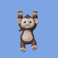 MonkeyHangingBranch5.png Monkey Hanging Branch- Two pieces- Monkey and Branch