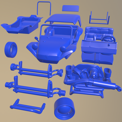 A024.png Файл STL VOLKSWAGEN BUGGY MEYERS MANX 1965 ПЕЧАТНАЯ МАШИНА ПО ОТДЕЛЬНЫМ ЧАСТЯМ・3D-печатная модель для загрузки