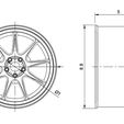 WorkWheels-D9R-Drawing.jpg WORK EMOTION D9R RIMS FOR DIECAST 1 : 64 SCALE