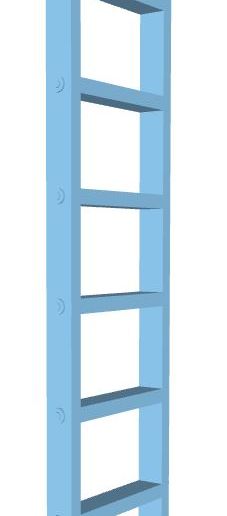 Ladder_-050mmstl Ladders of Various Heights for Terrain Projects