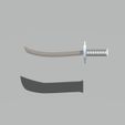 Katana-sword-(13).jpg Weapon Katana Sword OBJ STL FBX 3d model Design in Solidworks 3D model