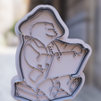 BearDrawing2.png Iconic Duffel-Coat Bear Drawing Cookie Cutter and Stamps - Craft Sweet Moments of Creativity!