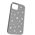 back-view.png iPhone 13 Case, Falling Stars with push  buttons