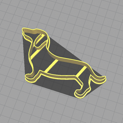 4.png STL file Dachshund - Dachshund - Cookie Cutter・3D printer model to download