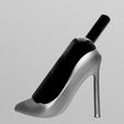 soulier-1.jpg STL file shoes woman support bottle wine shoes holder bottle wine meme for ender 3・3D printer model to download