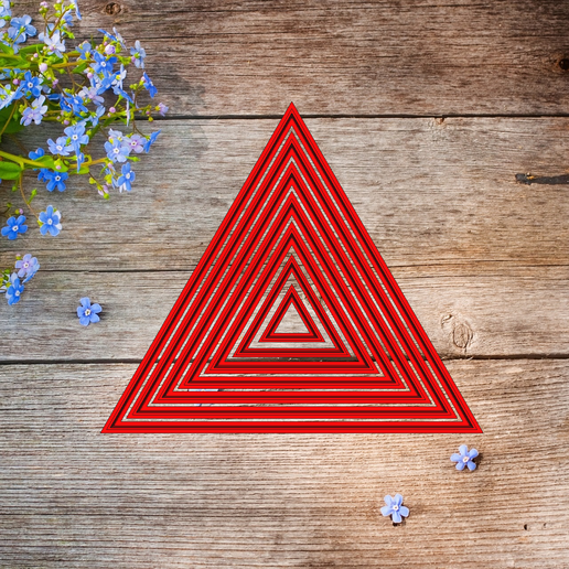 cookie cutter triangle set 1-7cm - 3D model önizlemesi