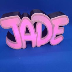 jade.jpg Fichier STL Prénom lumineux Jade・Modèle pour imprimante 3D à télécharger